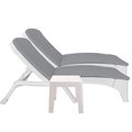 Rainbow Outdoor Roma 3-Piece Chaise Lounger Set w/cushion-White RBO-ROMA-WHT-3CL-CUSH